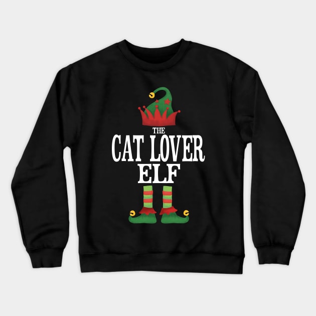 Cat Lover Elf Matching Family Group Christmas Party Pajamas Crewneck Sweatshirt by uglygiftideas